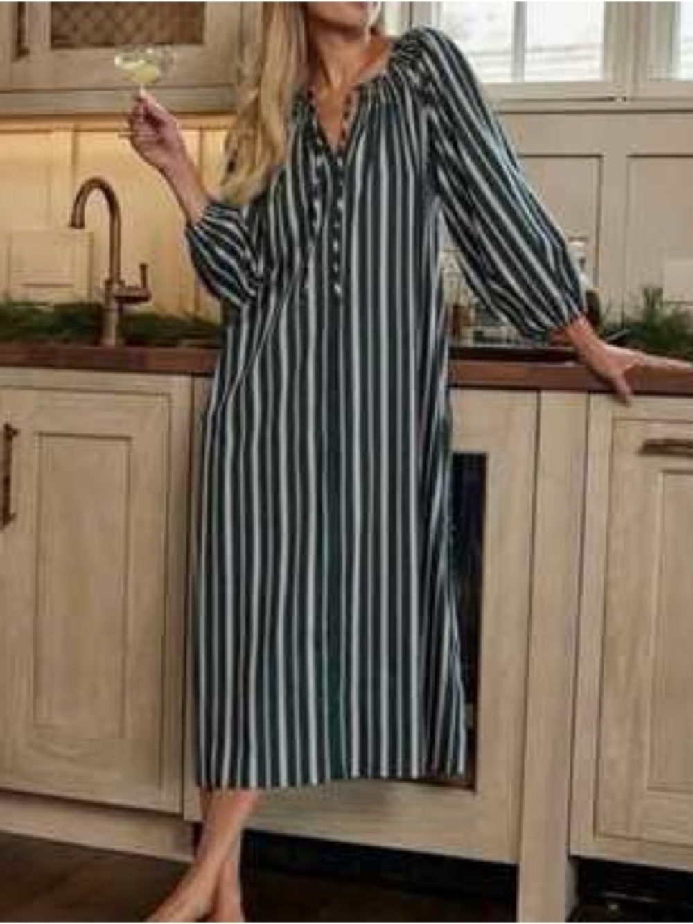 LAKE Hammock Striped Dress - Evergreen - XXl